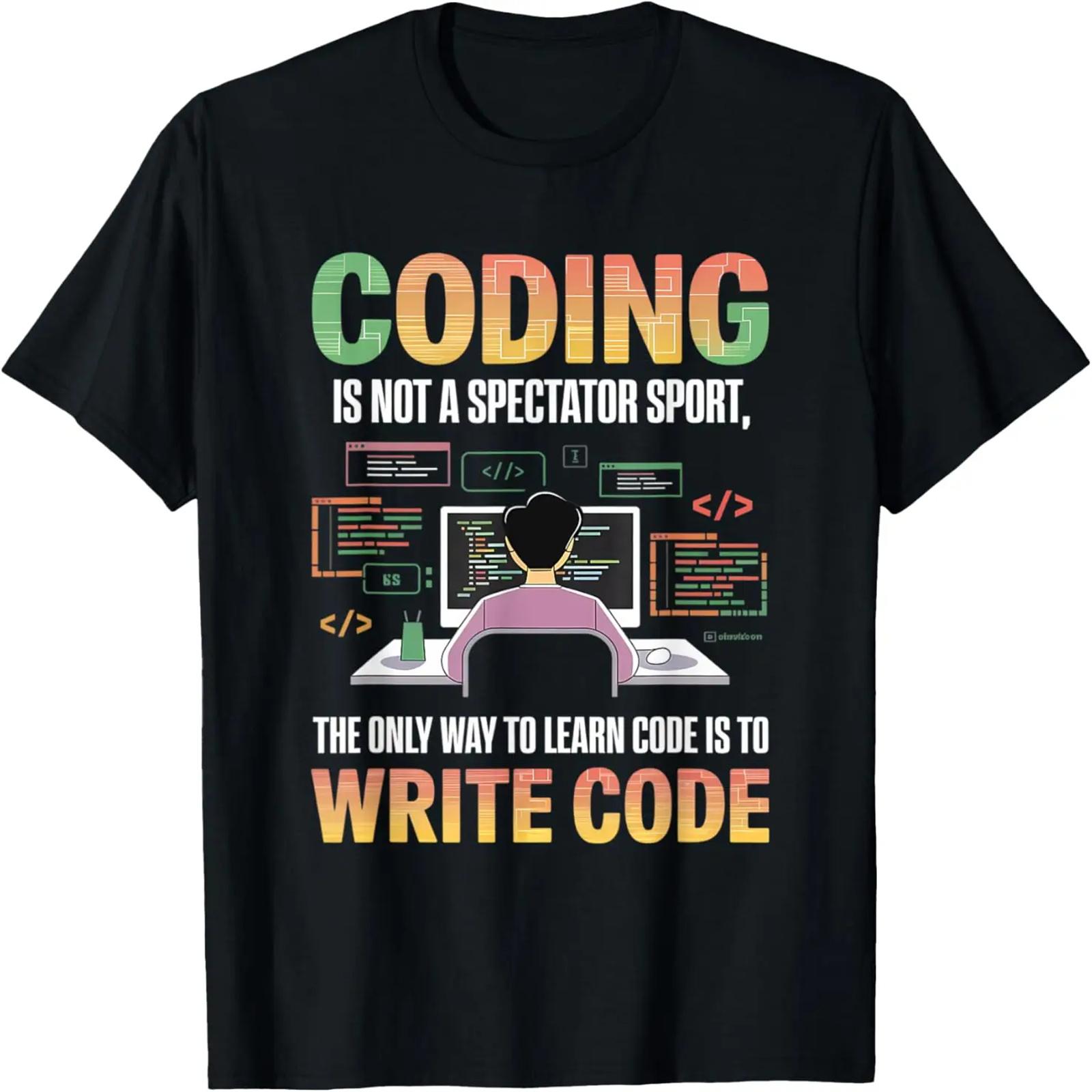 Funny Cat Work On Computers wearing glasses Computer Nerd T-Shirt S