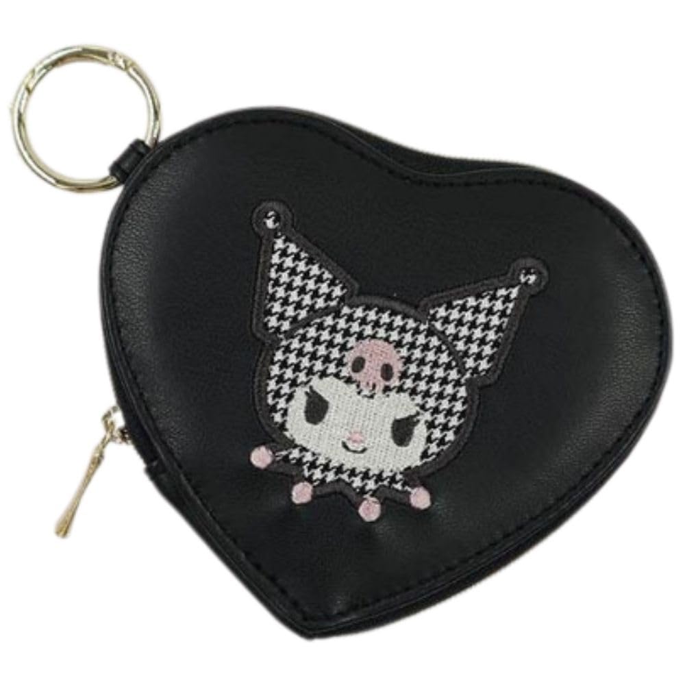 Marimo Craft Серия Sanrio Монохромная Мини-кошелек-сердечко Kuromi Ш120 x В105 x Г15 мм SRTZ-250
