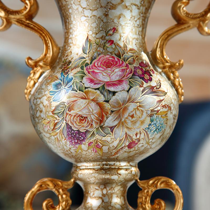 European Retro Resin Vase Decoration, Three-dimensional Dried Flower Arrangement Container, Living Room Home Decoration Crafts