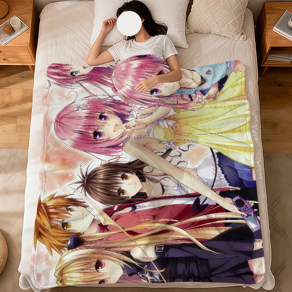 anime cute girl Momo Velia d-Deviluke to love ru soft warm plush blanket dormitory sofa living room hogar bedroom gift nap home