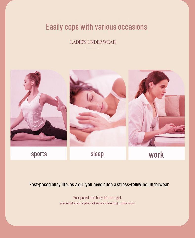 High-Quality Seamless Soft Support Adjustable Wireless Bra for Women
