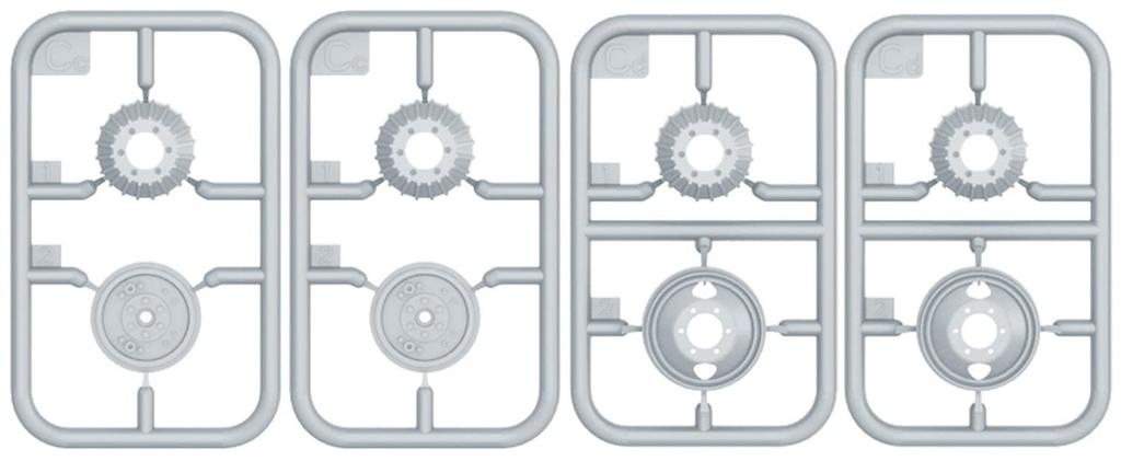 MiniArt Serie Radsatz Plastikmodell 1/35 ZIS-5