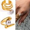 Anello Moderno Minimalista Vuoto Linea Irregolare Misura Flessibile Accessorio in Acciaio Inossidabile Per Occasioni Casual O Formali