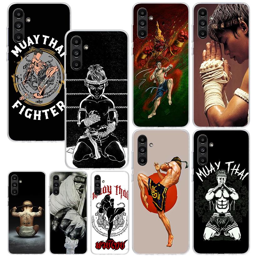 Muay Thai Fight Boxing Phone Case For Samsung Galaxy A17 A37 A57 A16 A26 A36 A56 A15 A25 A35 A55 A14 A24 A34 A54 A13 A23 A33 A53