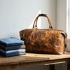 Geantă de călătorie din piele naturală Bagaj de weekend Geantă de mână din piele de bivolit