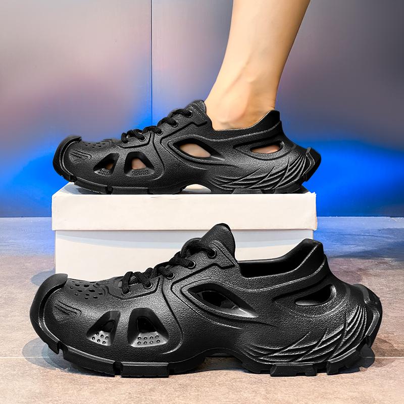 Nuove Scarpe Sandalo alla Moda da Uomo per Esterno Spesse Antiscivolo Resistenti all'Usura Eleganti Zoccoli Stampati in Eva per Coppie