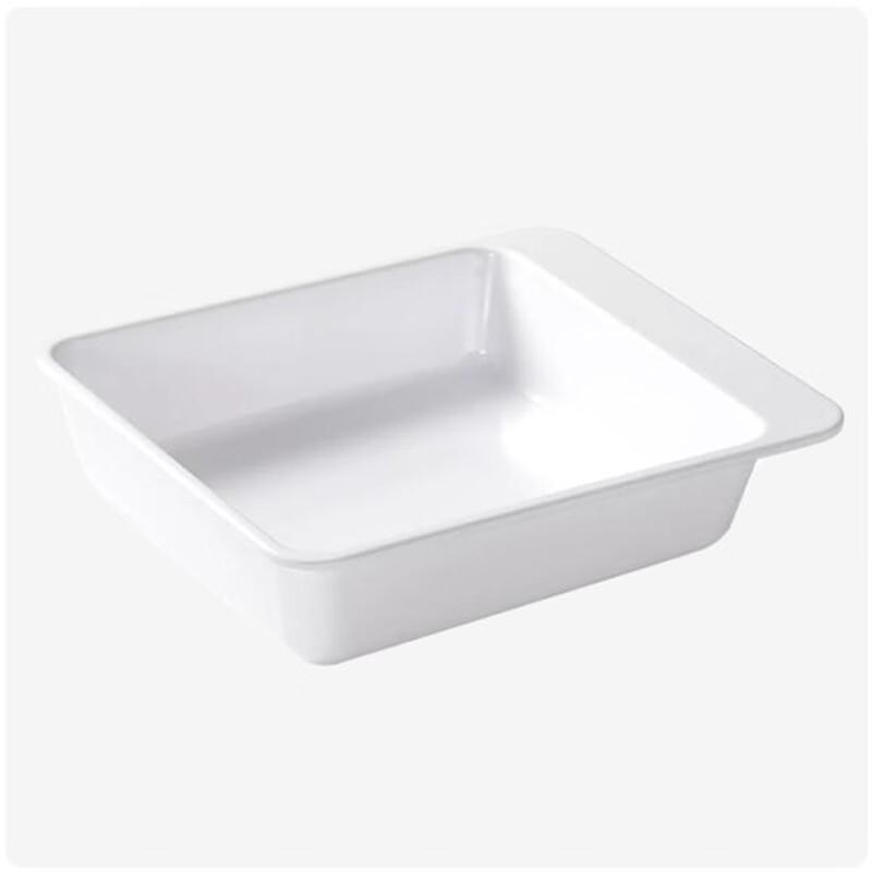 Shechi White Rectangular Melamine Serving Tray