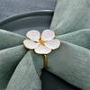 Set of 6 Elegant Tissue Buckles Beautiful Flower Tissue Holders Tissue Rings Practical Serviettes Rings Alloy Texture