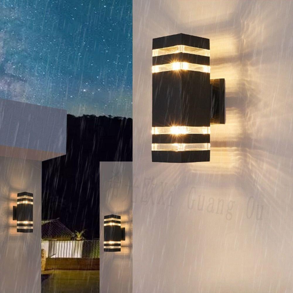 Modern Wall Lamp Up Down Lighting Minimalist Style Ceiling Light Wall Mounted Heat Resistant Outdoor Sconce Villa Exterior