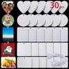 30x Hanging Air Freshener Blank DIY Air Freshener Fragrance Sheet Blank Car Press Felt Polyester Cutting Blanks