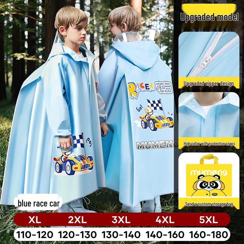 Kids Waterproof Raincoat with Backpack Slot 2XL (120-130cm)