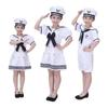 Childrens Navy Uniform Dance Costume With Polyester Fabric For Stage Performance