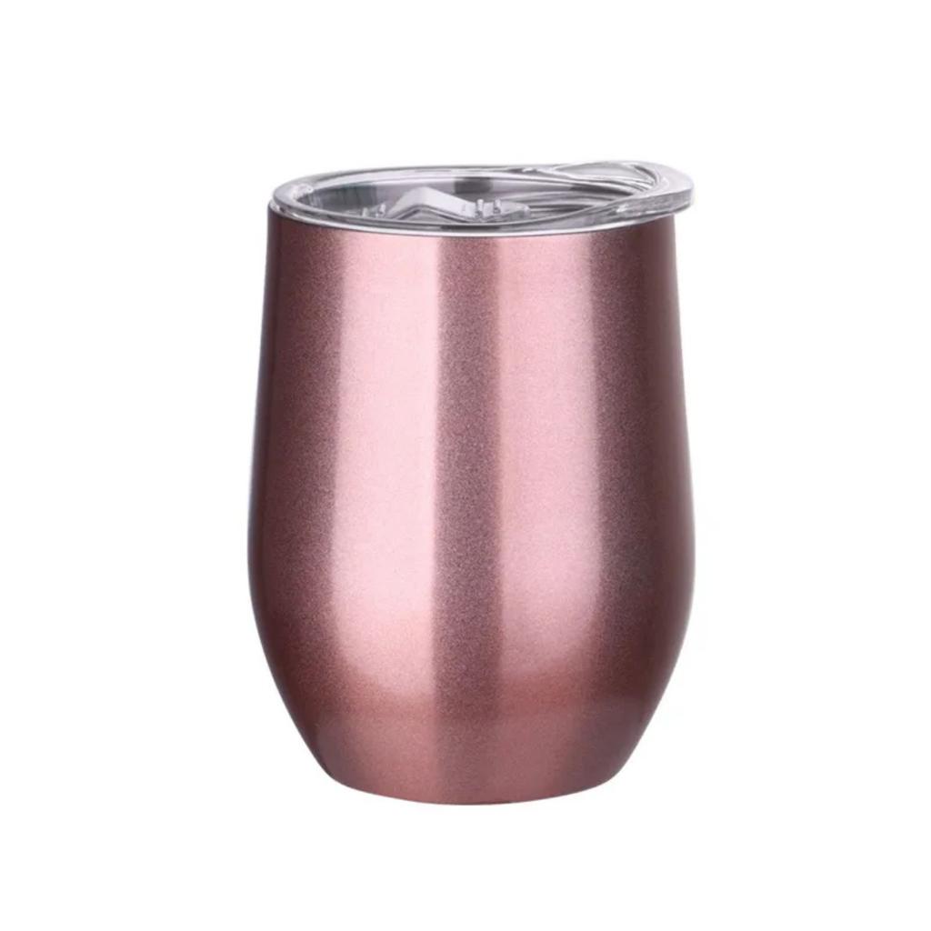 Cute Full Color Sprayed Office Vacuum Flask Coffee Mugs 10oz Double Wall Steel Egg Shape Water Cups