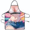 Creative Funny Character Print Waterproof Apron For Kitchen Cooking Home Use