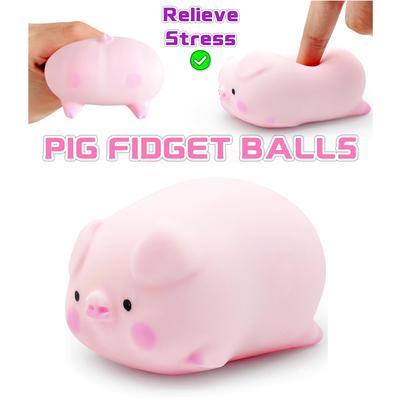 Piggy Squishy Fidget Toys For Adults & Kids - Sensory Stress Relief Ball, Animal-Shaped Squishy Dough For Anxiety Birthday Gift