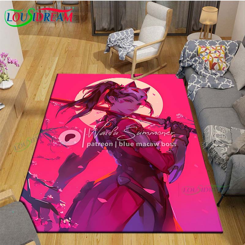 Classic Game Role O-Overwatch Printed  Carpets Living Room Anti-Skid Area Rug Kids Bedroom Mats Game Mat Large Carpet Decor