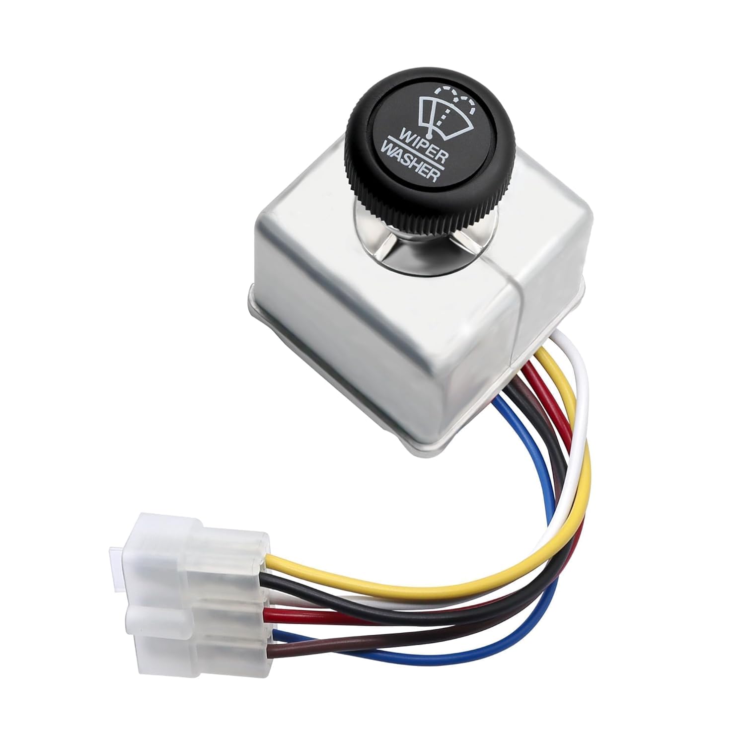 

Wiper Switch with Knob Compatible with Peterbilt 220 378 379 387 Replaces# 7560026 75600-26 6-Lead Knob Wiper Control Switch 577.59651 75600-02