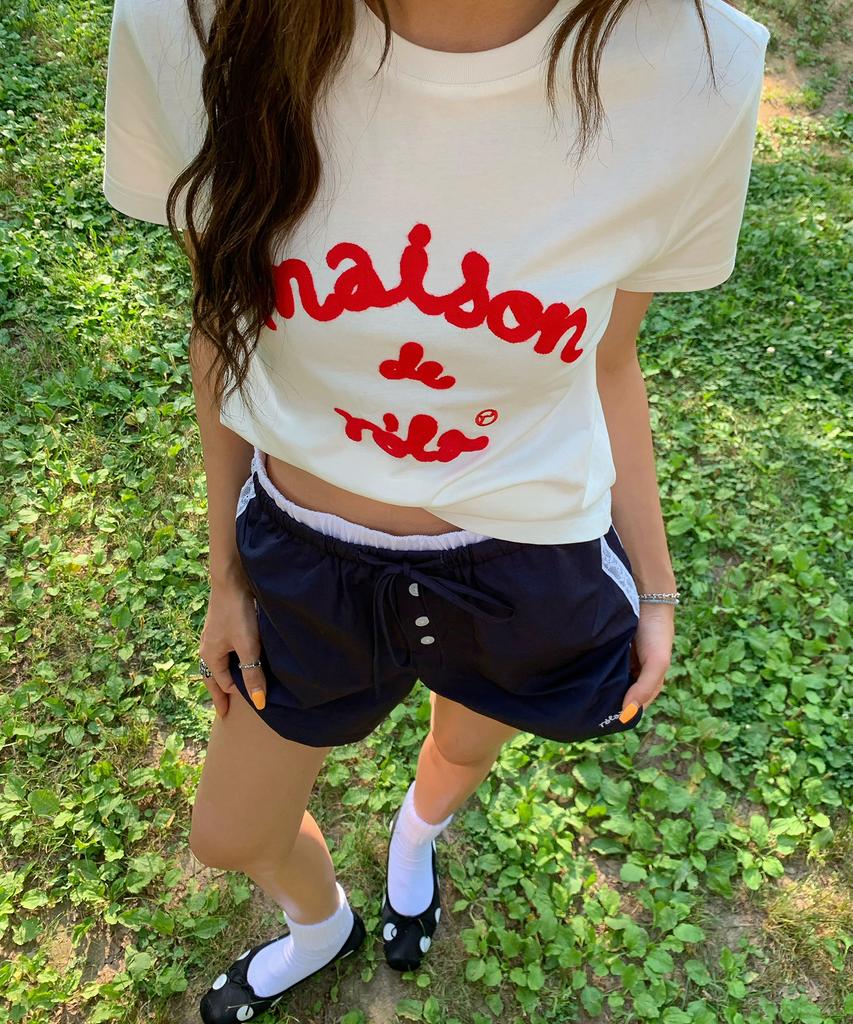 ROLAROLA Maison De Rola Stickerei T-Shirt Weiß