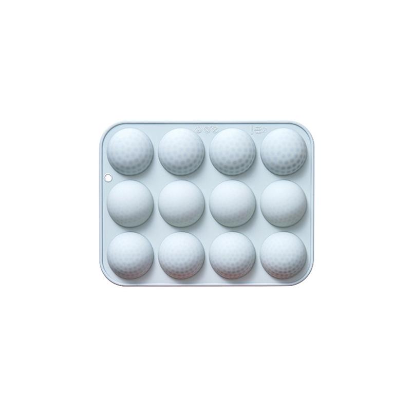 Golf Ball Cake Pop Mold, Golf Ball Chocolate Mold, 12-Cavity 3D Golf Ball Silicone Mold For Cupcake Decorations, Candy