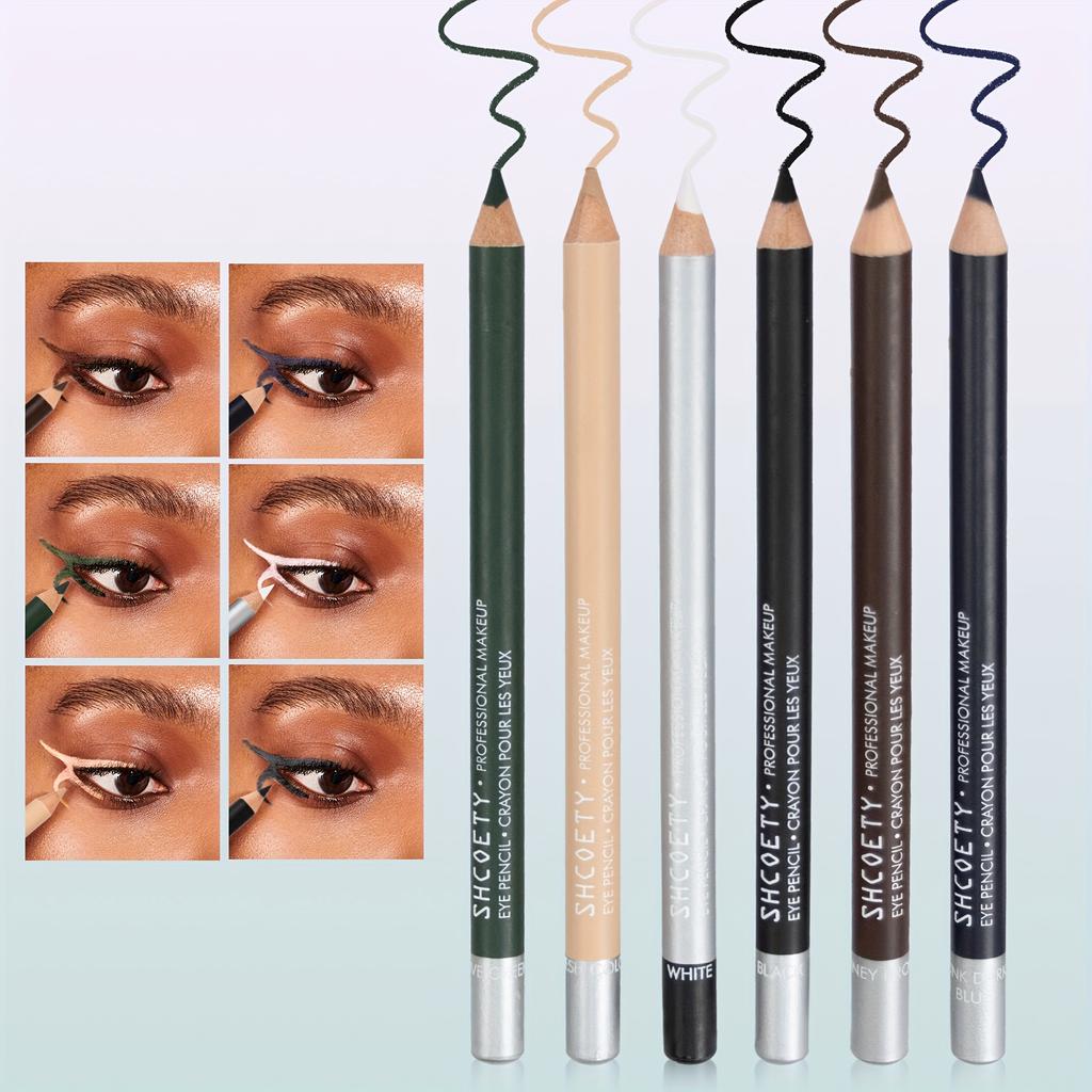 Multi-color Pencil-style Eyebrow and Eyeliner Pencil, Smudge-proof, Multi-functional Makeup Brush for Eyebrows, Eyes, and Double Eyelid Creation