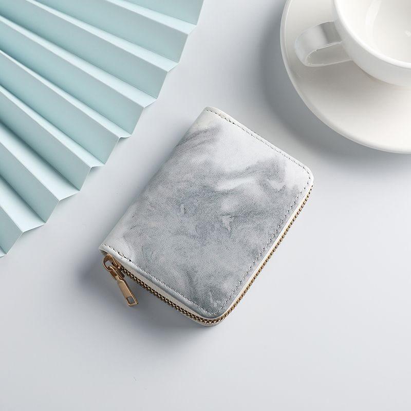 

1pcs Compact and exquisite mini organ card bag for women with gradient blending and multi slot student zipper coin purse