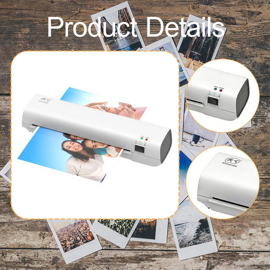 A4 Laminator Easy to Use Cold Personal for Business Home Photo