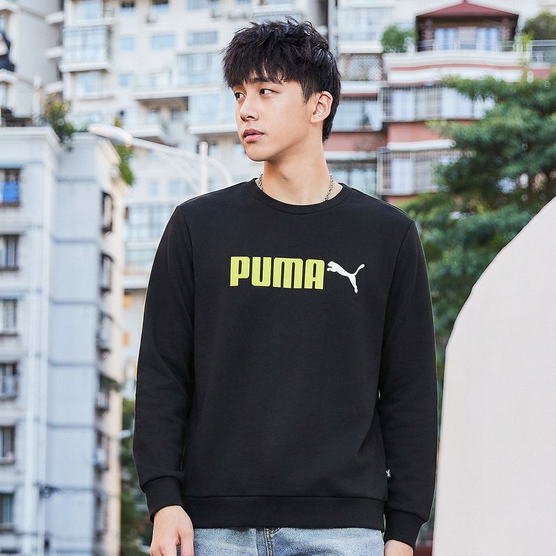 Puma Sweatshirts Unisex Black Crew Neck Moderate 695942-01