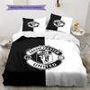 Set Lenzuola Trapunta Manchester United Copripiumino Federa Decorazione Casa Regalo di Compleanno (1 * copripiumino + 2 * federa, senza nucleo)