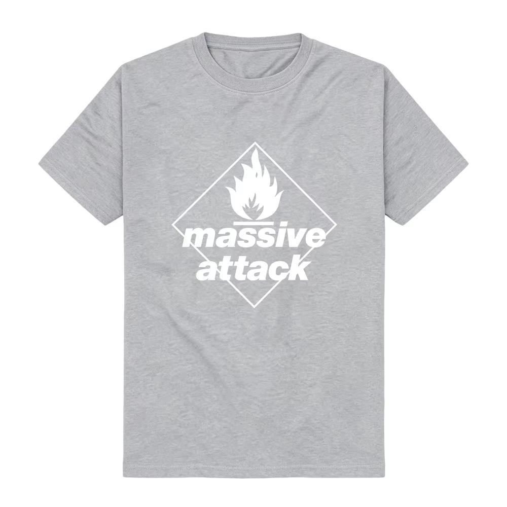 2026 Sommer Heißer Verkauf BLAUE LINIEN Logo Druck T-SHIRT Massive Attack Band Design T-Shirts Baumwolle Herren Damen T-Shirts Kurzärmelig Freizeitkleidung