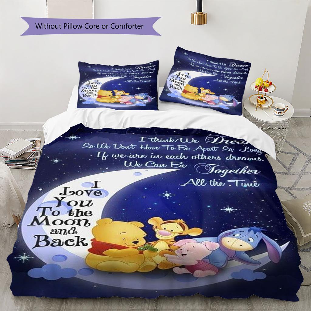A Cozy and Warm Bedding Set Featuring Winnie The Pooh Bedtime Stories Is The Perfect Choice for Decorating A Child's Bedroom.