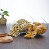 Holzdeckel Glas Vorratsdose Küche Vorratsflaschen Gläser Trapezförmiger Lebensmittelbehälter Getreide Tee Kaffeebohnen Getreide Bonbonglas