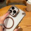 For Magsafe Shockproof Magnetic Phone Case for IPhone 17 16 15 Plus 14 13 12 Pro Max 17Air with Glass Lens Protect Stand Cover