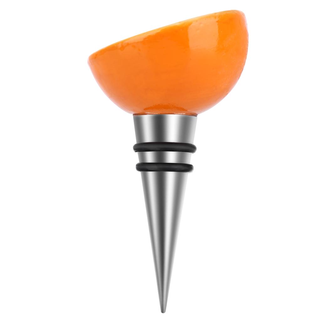 Tooarts Lemon Stopper Iron Wine Bottle Stopper Airtight Seal Decorative Lemon Cork Modern Wine