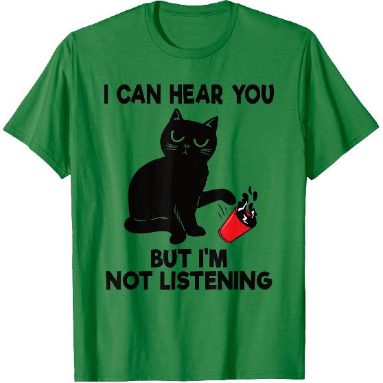 I Can Hear You But I'm Not Listening Funny Cat Lover Coffee T-Shirt