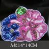 BIGflower rhinestone beaded patches perle pour coudre vetement applique sew on patches for clothes bordados para costura