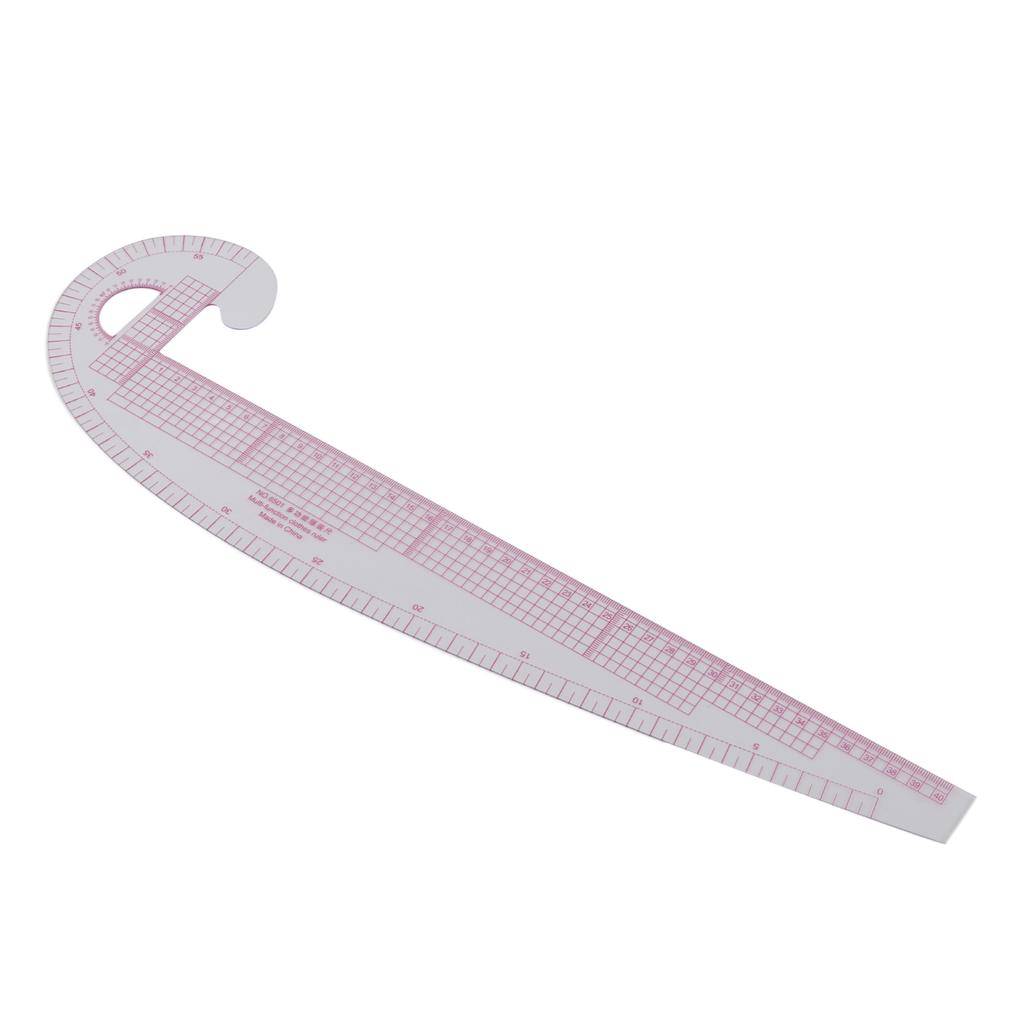 58cm 6501 Curved Ruler High Accuracy Transparent Body Plastic Curved Ruler Sewing for Sewing Pattern Design
