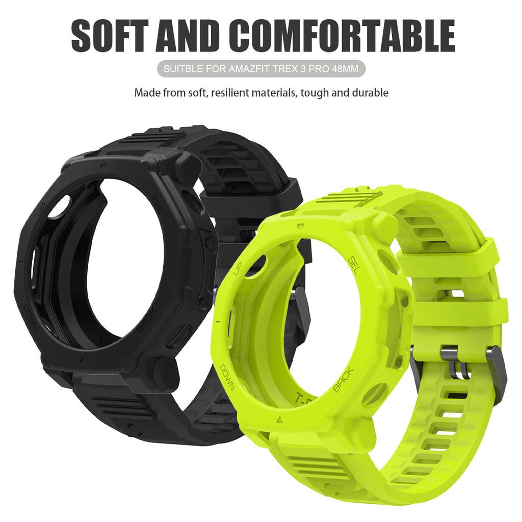 Silikonový řemínek a pouzdro pro chytré hodinky Huami Amazfit T-REX 3 Pro Řemínek na hodinky Pro Amazfit T-rex3 Pro Náramek