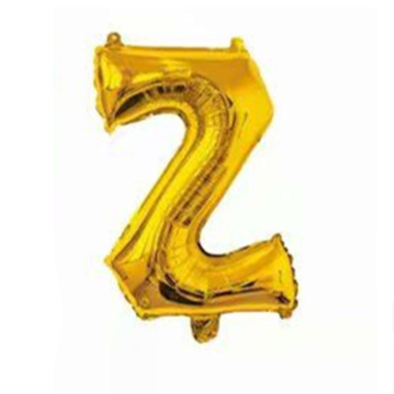16 Inch Slim Gold Letter Aluminum Foil Balloon Bright Gold Wedding Decoration Film Balloon
