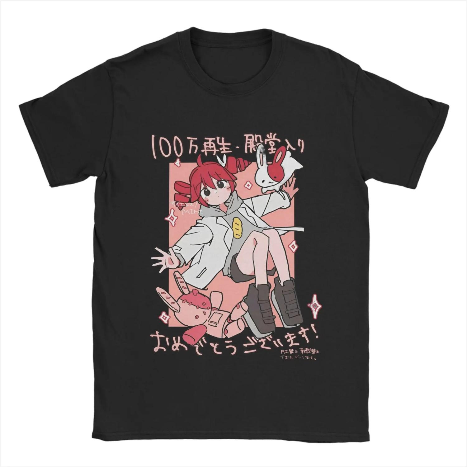 

Kasane Teto T-Shirt Men Casual 100% Cotton Tees Round Neck Short Sleeve T Shirt Summer Tops XXXXXL чорний
