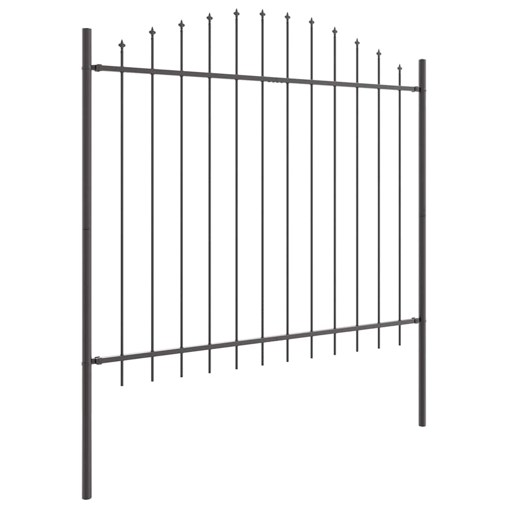 Garden Fence Woerden Gray 170 X 165 Cm Powder Coated Steel