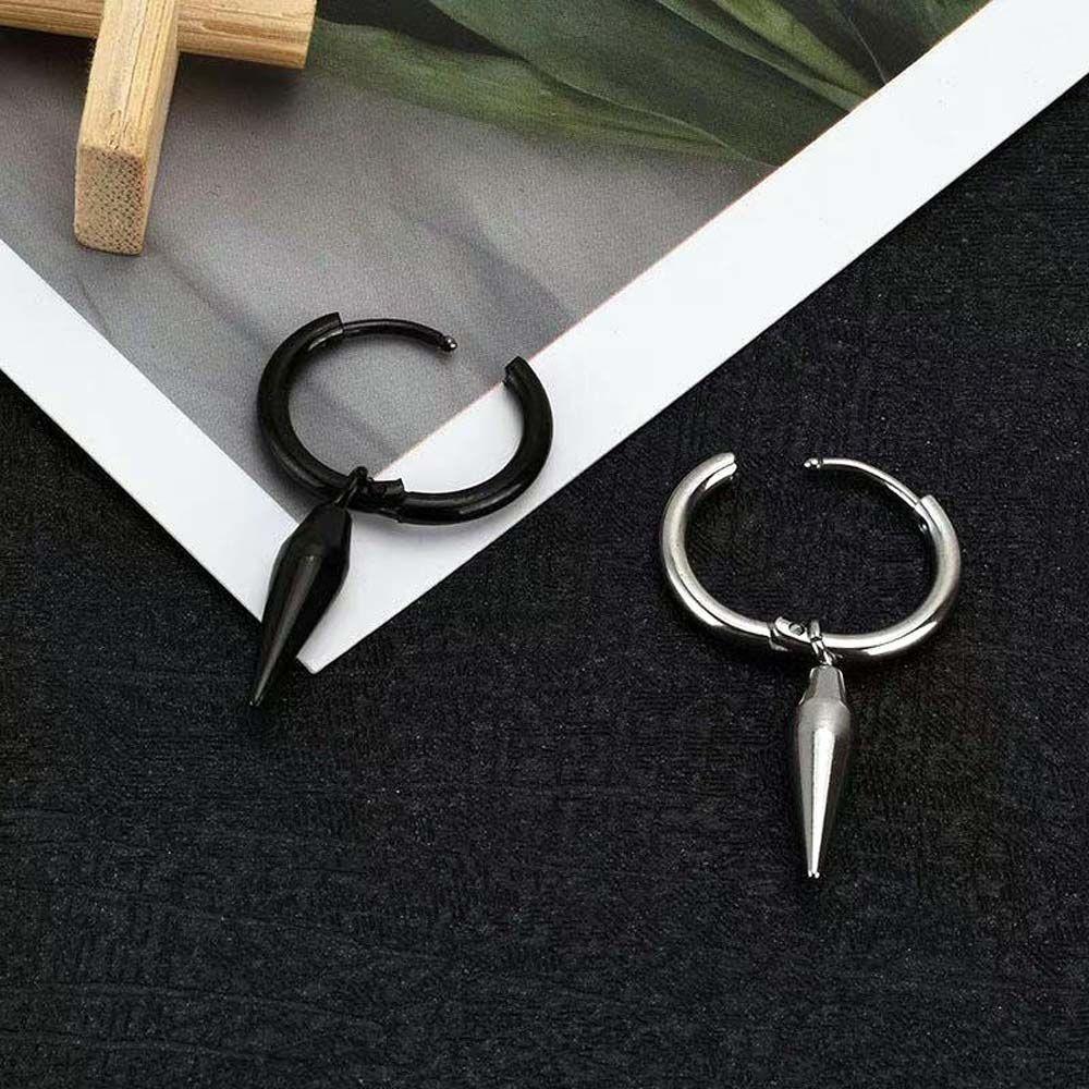 

No Pierced Stainless Steel Temperament Korean Ear Cuff Hoop Earring Women Ear Clip Drop Earring black-ear stud