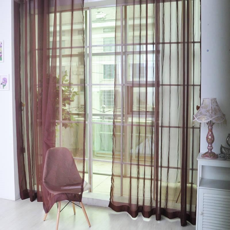 Colorful Floral Tulle Door Window Curtain Sheer Valances Scarf Curtain