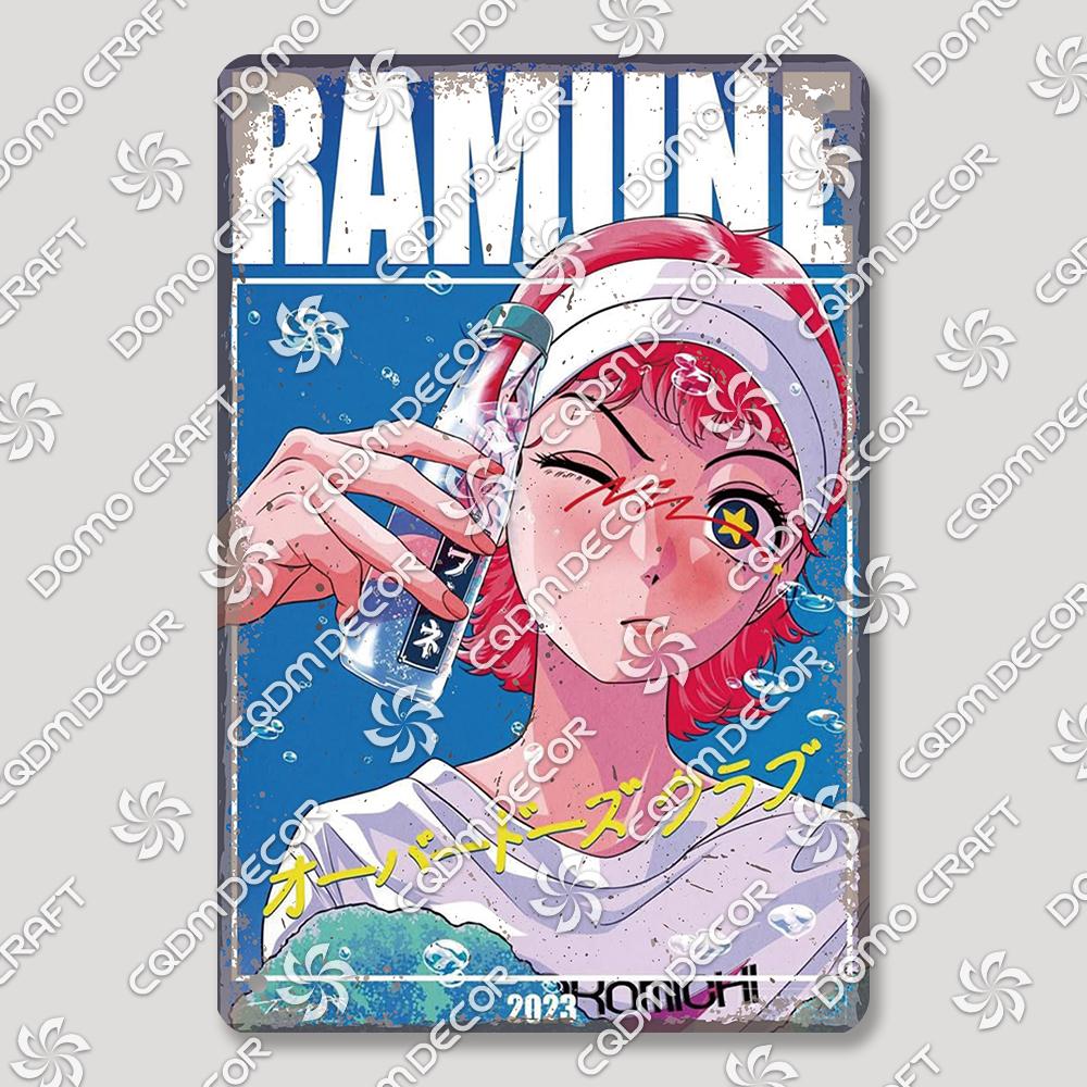 Japanese Comics Plates Tin Signs, Vintage Cartoon Girls Metal Poster, Retro Yawara Plaque, Bar Pub, Living Room, Home Wall Decor