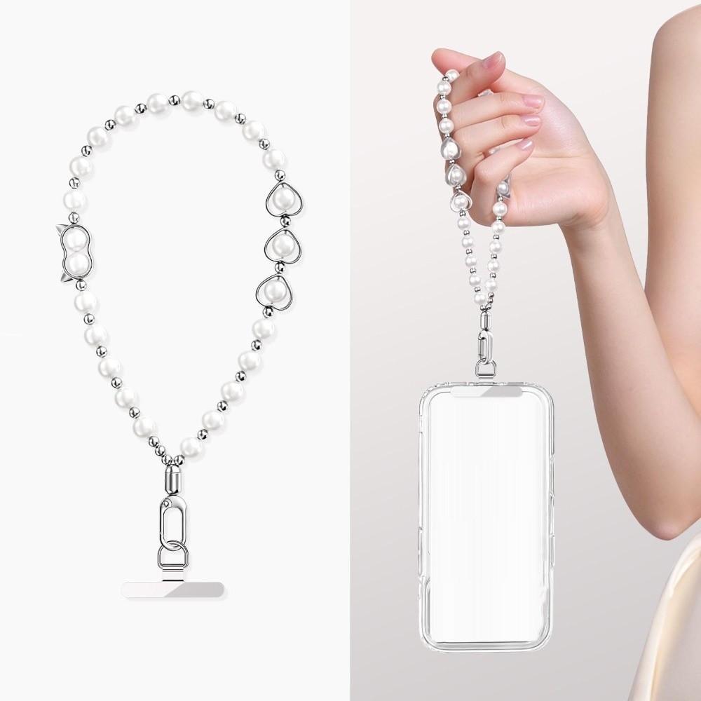 Mobile Phone Chain Hanging Rope Chain High-end Bead Wrist Style Pearl Chain Rope Short Style with Gasket Anti Loss Hanging Rope