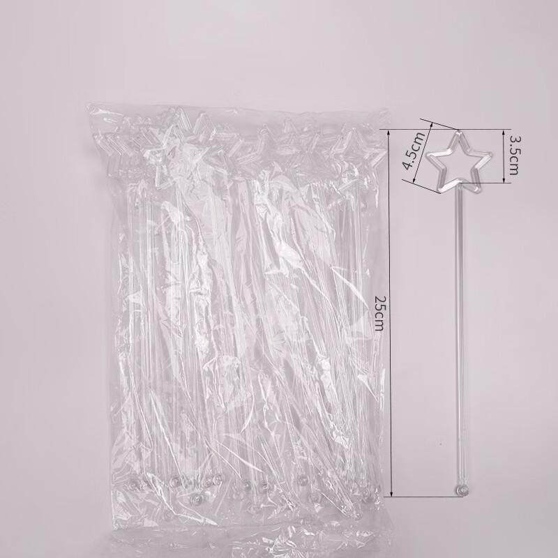 Transparent Star Cocktail Stirrers Set