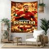 Cristiano Ronaldo Wanddekoration Wandteppich Kunst Für Haustier-Gedenken Geburtstag Hochzeitsparty Hintergrund Familien Geschenk