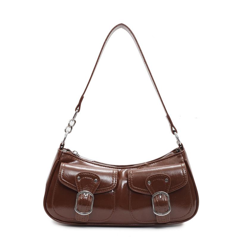 

Универсальная сумка Женская Новая Мода Плиссированная сумка Сумка через плечо темно-коричневого