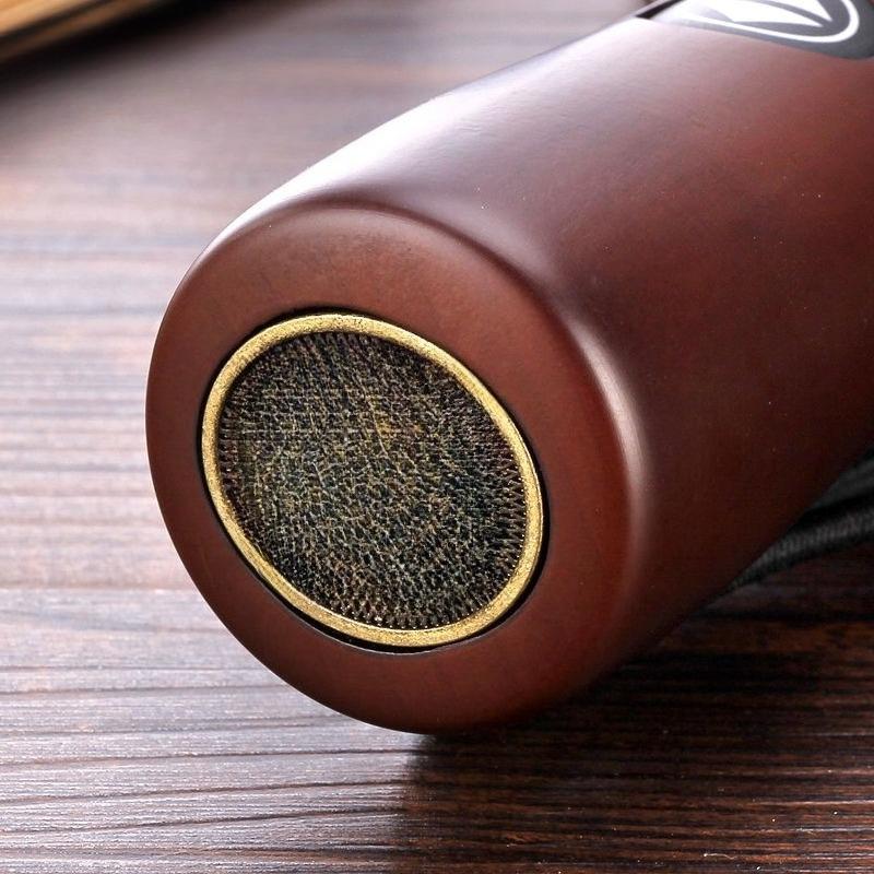 Ten-bone Wooden Handle with Gold Bottom Reinforcement Personality Double Layer Wind-resistant Three Foldable Business Umbrella