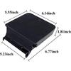 Jeep Wrangler JL One-Touch Hidden Storage Console Box, Modern Center Console Box, 6.77 X 6.16 X 1.81 Inches, Black