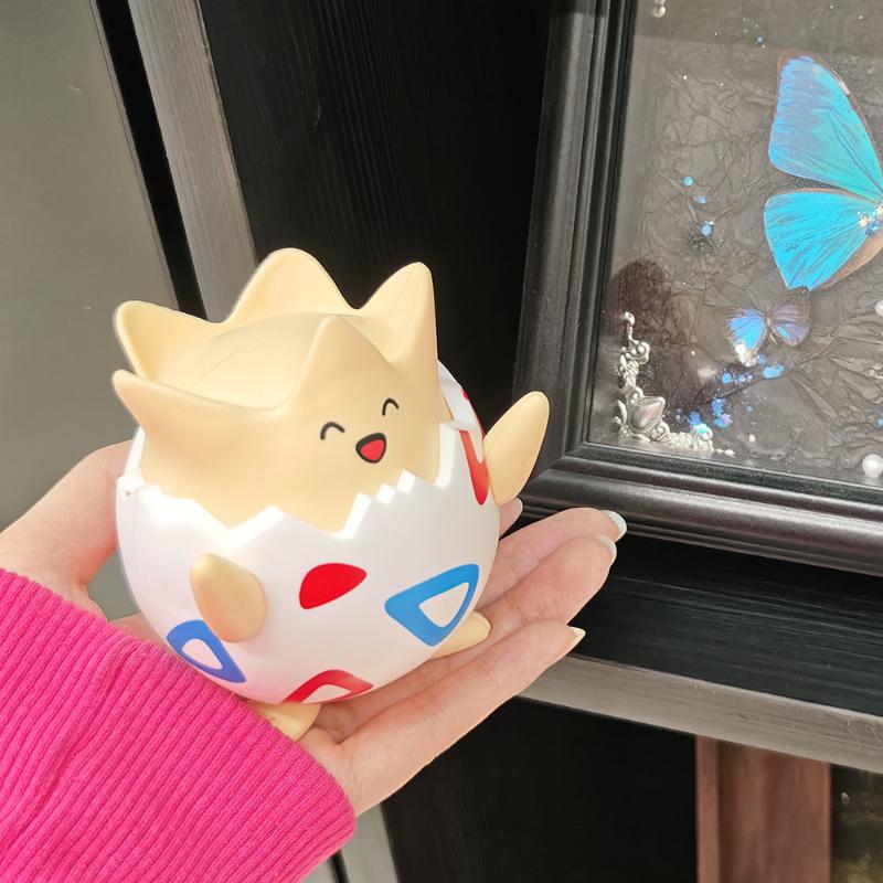 1Pcs Happy Togepi Cute Figure Doll Collection Abs Bedroom Desktop Decor Pokemon Figure Anime Model Children'S Toys Gift